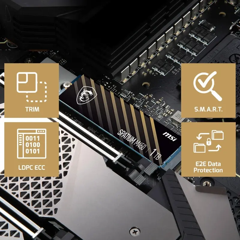 هارد اس اس دی اینترنال PCIe 4.0 ام اس آی مدل SPATIUM M450 PCIe 4.0 NVMe M.2 ظرفیت 500 گیگابایت (3)